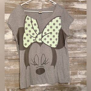 SOLD Disney brand Minnie Mouse grey capped sleeved shirt, size Large